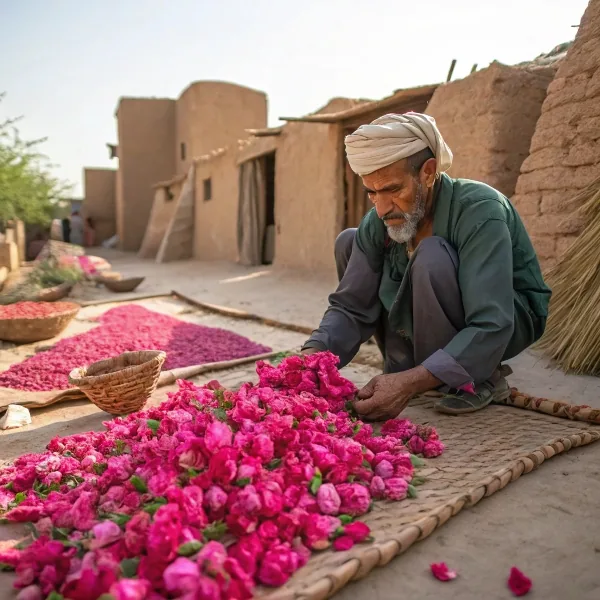 فولاد گل خرید و فروش غنچه گل محمدی عمده در داراب شهرک قائم