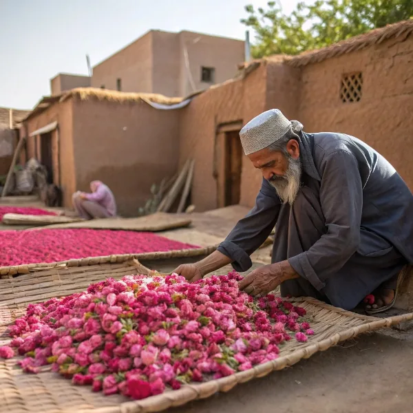 فولاد گل خرید و فروش غنچه گل محمدی عمده در داراب دوبان