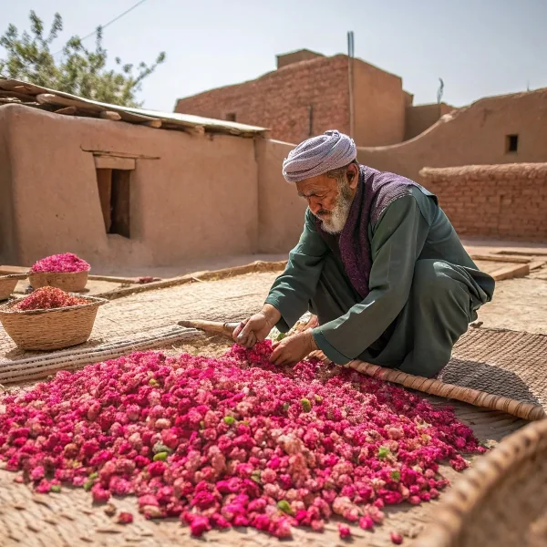فولاد گل خرید و فروش غنچه گل محمدی عمده در داراب محمدآباد