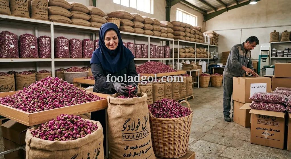 خرید عمده غنچه گل محمدی با ارسال فوری